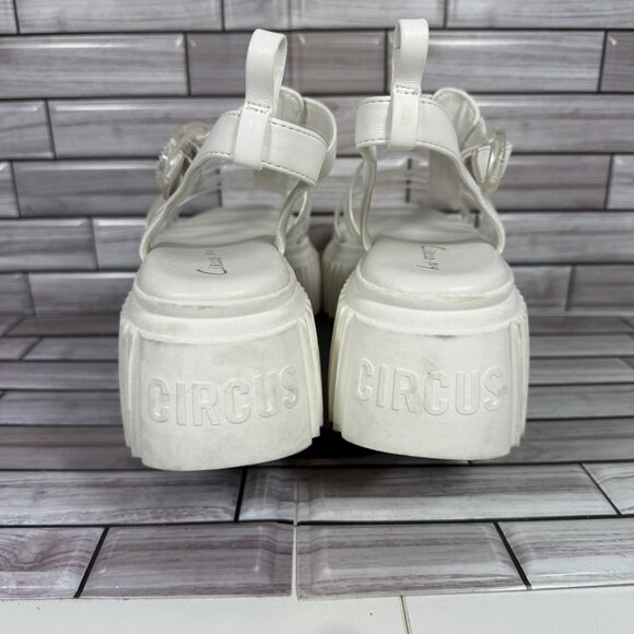Circus NY by Sam Edelman Women's White Ester Platform Sandals Shoe Size 8-NEW - Picture 6 of 10